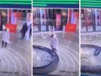 Apes! Berjalan Sambil Bermain Ponsel, Wanita Ini Harus Kena Imbas Memalukan Sekaligus Menyakitkan