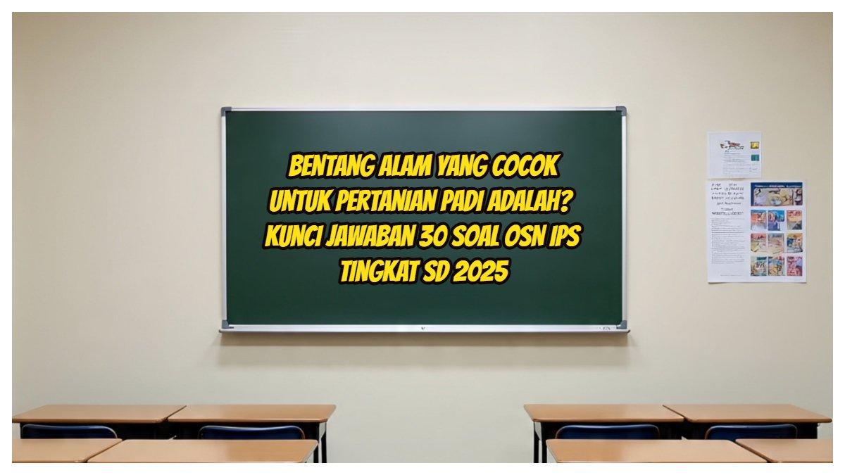 Bentang Alam Yang Cocok Untuk Pertanian Padi Adalah? Kunci Jawaban 30 Soal OSN IPS Tingkat SD 2025