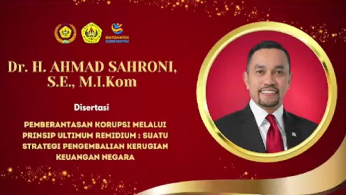 AHMAD SAHRONI WISUDA - Profil wiisuda S3 Ahmad Sahroni.