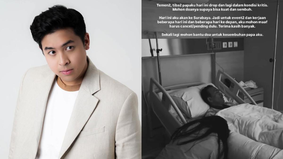 AYAH JEROME POLIN KRITIS - Jerome membagikan foto sang ayah yang terbaring di ranjang rumah sakit,  sang ayah mendadak drop dan saat ini berada dalam kondisi kritis.