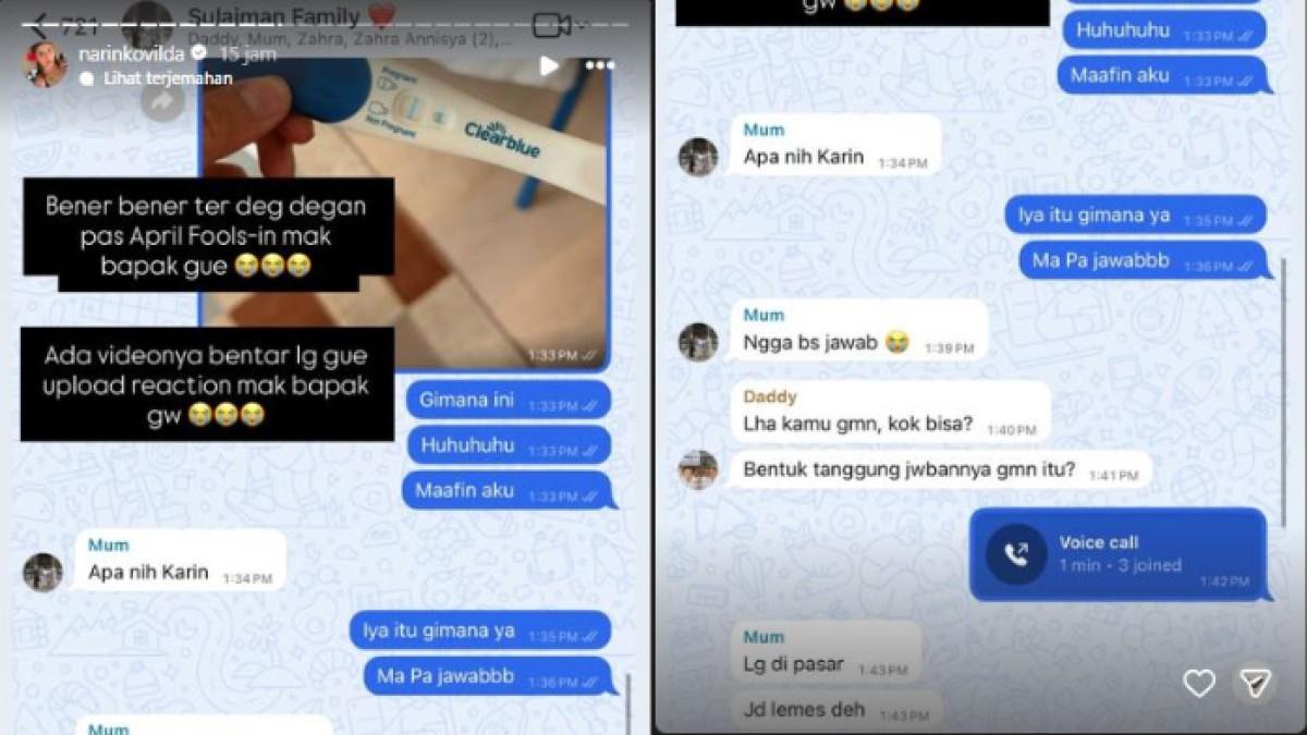 PRANK APRIL MOP - Awkarin mendadak unggah foto peluk pria sambil pamer testpack. Ia ternyata sedang prank hamil untuk memeriahkan April Mop.