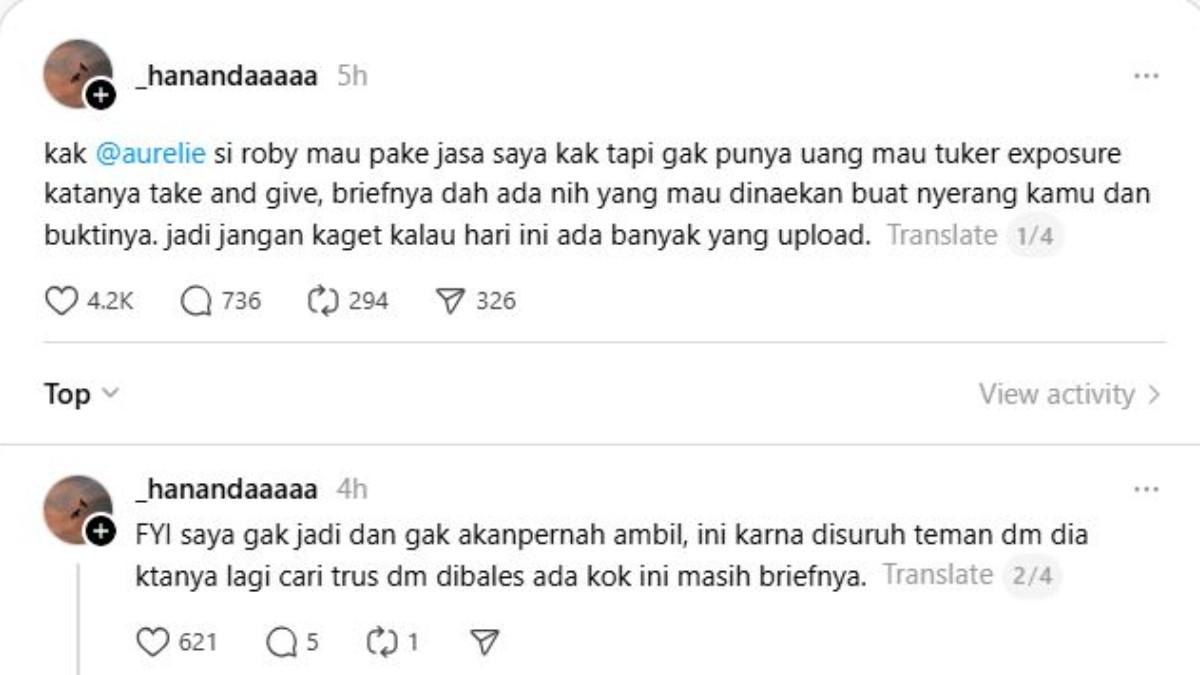 BUZZER ROBY TREMONTI - Roby Tremonti diduga pakai buzzer di media sosial, Aurelie kaget