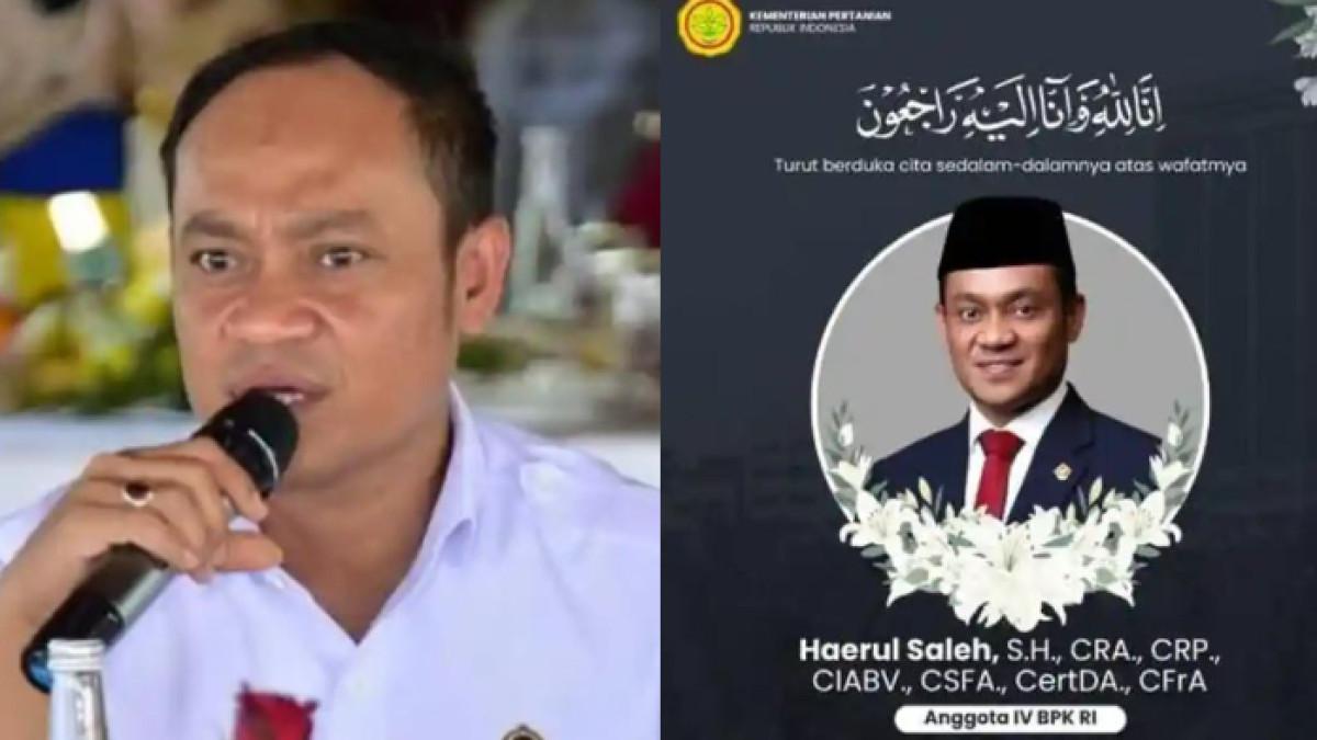 KEBAKARAN RUMAH PEJABAT - Petugas pemadam kebakaran melakukan penanganan di rumah Anggota IV BPK RI Haerul Saleh yang terbakar di kawasan Jagakarsa, Jakarta Selatan, Jumat (8/5/2026).
