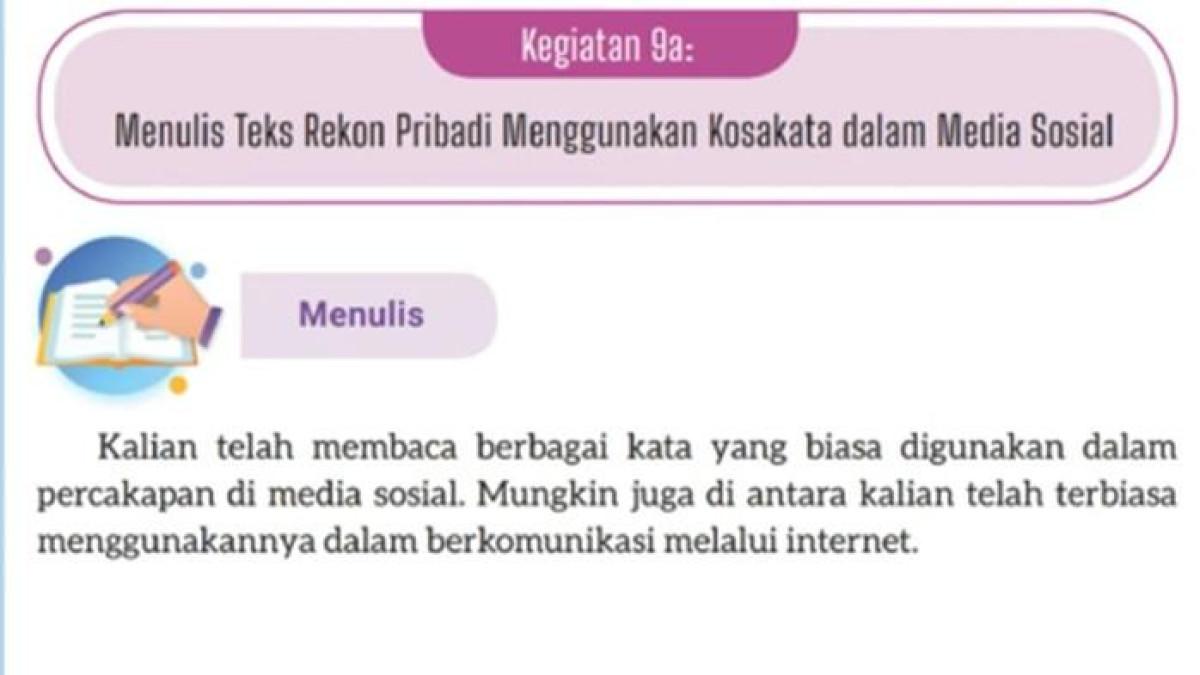 ILUSTRASI KUNCI JAWABAN SISWA - Inilah Kunci Jawaban Bahasa Indonesia Kelas 9 SMP Halaman 85 - 86 Kurikulum Merdeka, Kegiatan 9a: