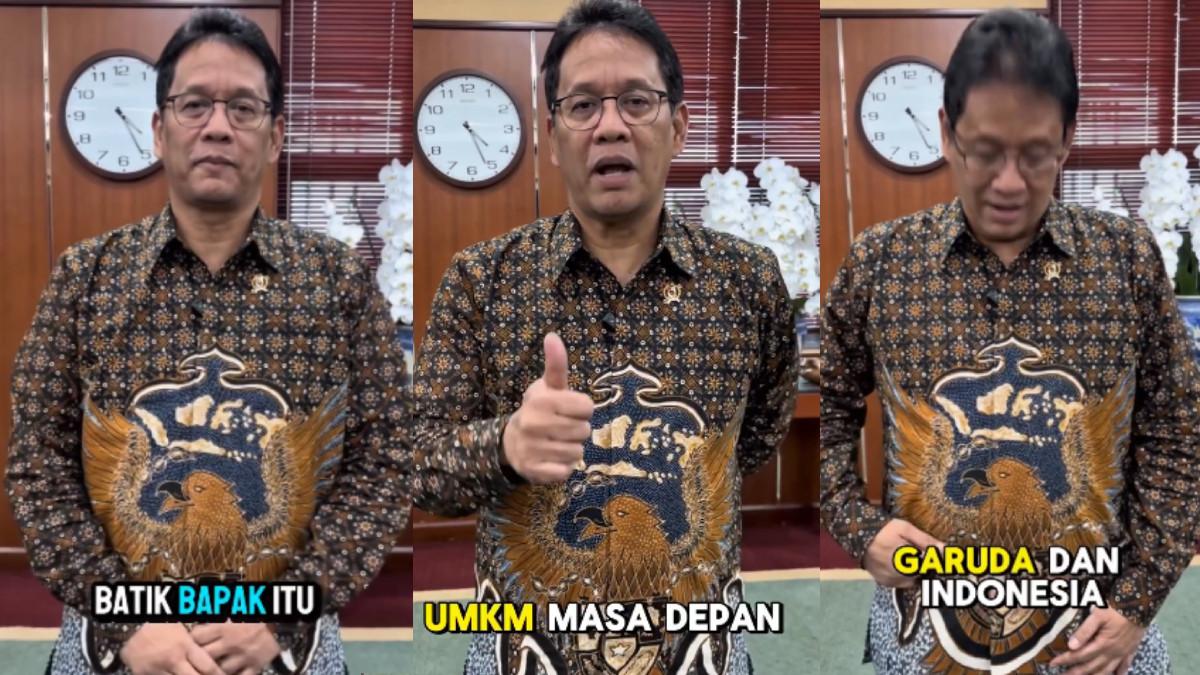 PAKAIAN MENKEU PURBAYA - Batik baru Menteri Keuangan, Purbaya Yudhi Sadewa, hasil buatan UMKM.