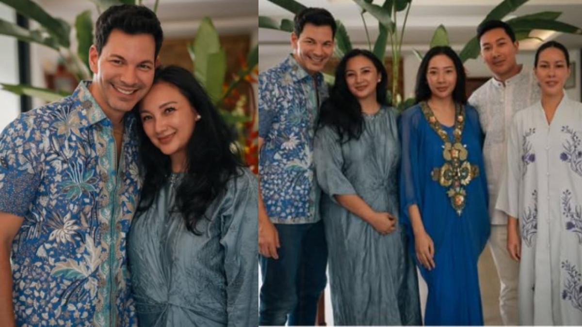LEBARAN TATA CAHYANI - Bobby Tonelli kekasih Tata Cahyani rela ke Indonesia rayakan lebaran bersama, akrab dengan Darma Mangkuluhur dan Aya Hutami