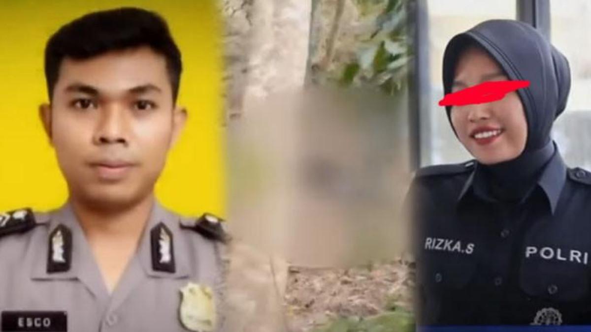 PEMBUNUHAN POLISI - Foto Brigadir Esco (kiri), foto TKP dan Briptu Rizka (kanan). Setelah sekitar satu bulan menjadi misteri, kematian seorang polisi bernama Brigadir Esco Fasca Rely akhirnya mulai terungkap.