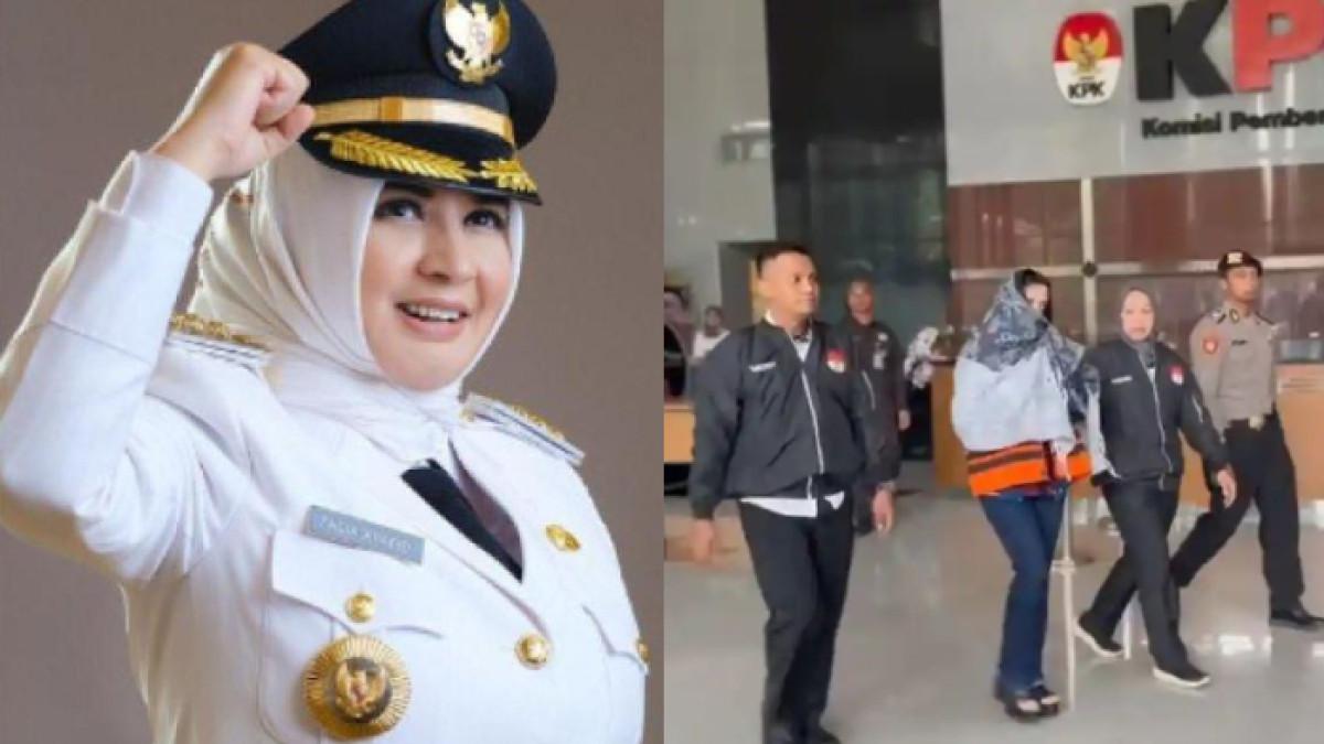 OTT BUPATI PEKALONGAN - Bupati Pekalongan, Fadia Arafiq, ditahan usai ditetapkan sebagai tersangka, Gedung Merah Putih KPK, Jakarta, Rabu (4/3/2026).