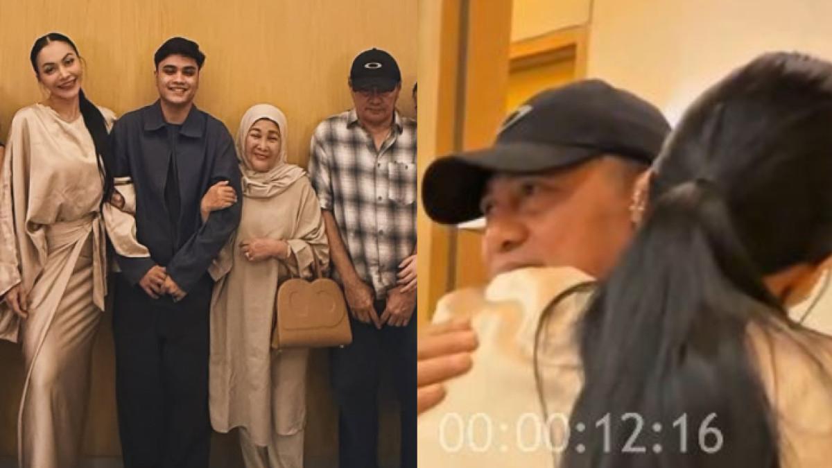 PERTEMUAN - Denada akhirnya bertemu langsung dengan Dino Rossano Hansa dan Ratih Puspita Dewi. Ia memeluk om dan tante yang telah membesarkan anak kandungnya, Ressa Rizky Rossano.