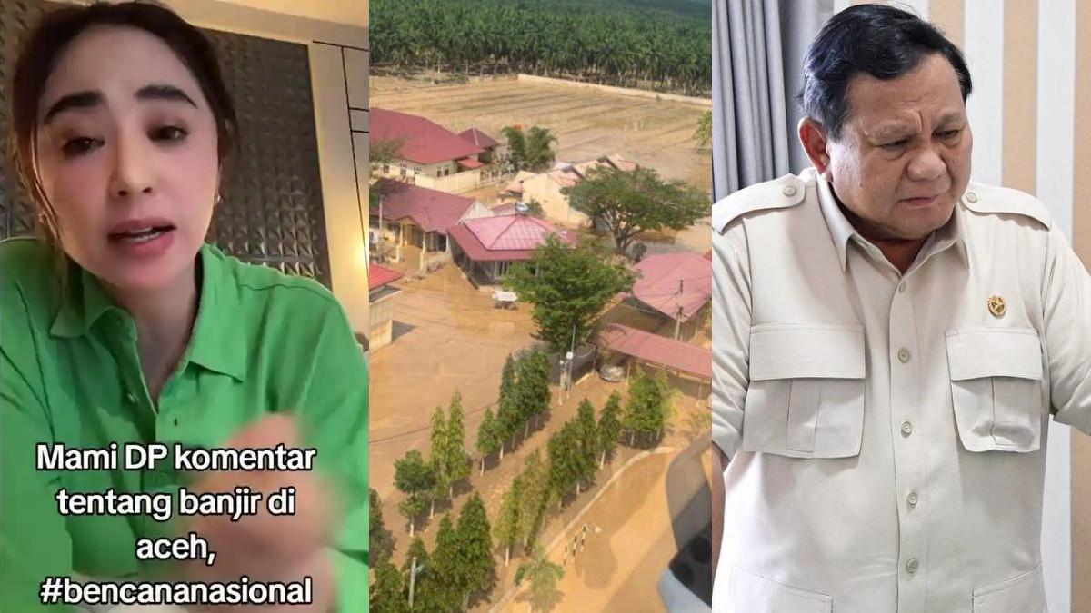 DEPE BELA PRABOWO - Penyanyi dangdut Dewi Perssik minta kritikus bencana tak menyalahkan Prabowo atas banjir Sumatera, dia juga bandingkan kondisi Jember dan Aceh.