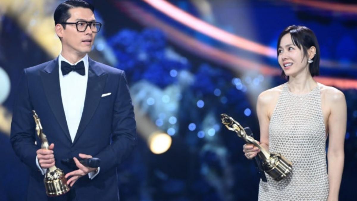 Blue Dragon Film Awards - Di panggung Blue Dragon Film Awards 2025, Hyun Bin dan Son Ye Jin kompak menyapu bersih penghargaan.