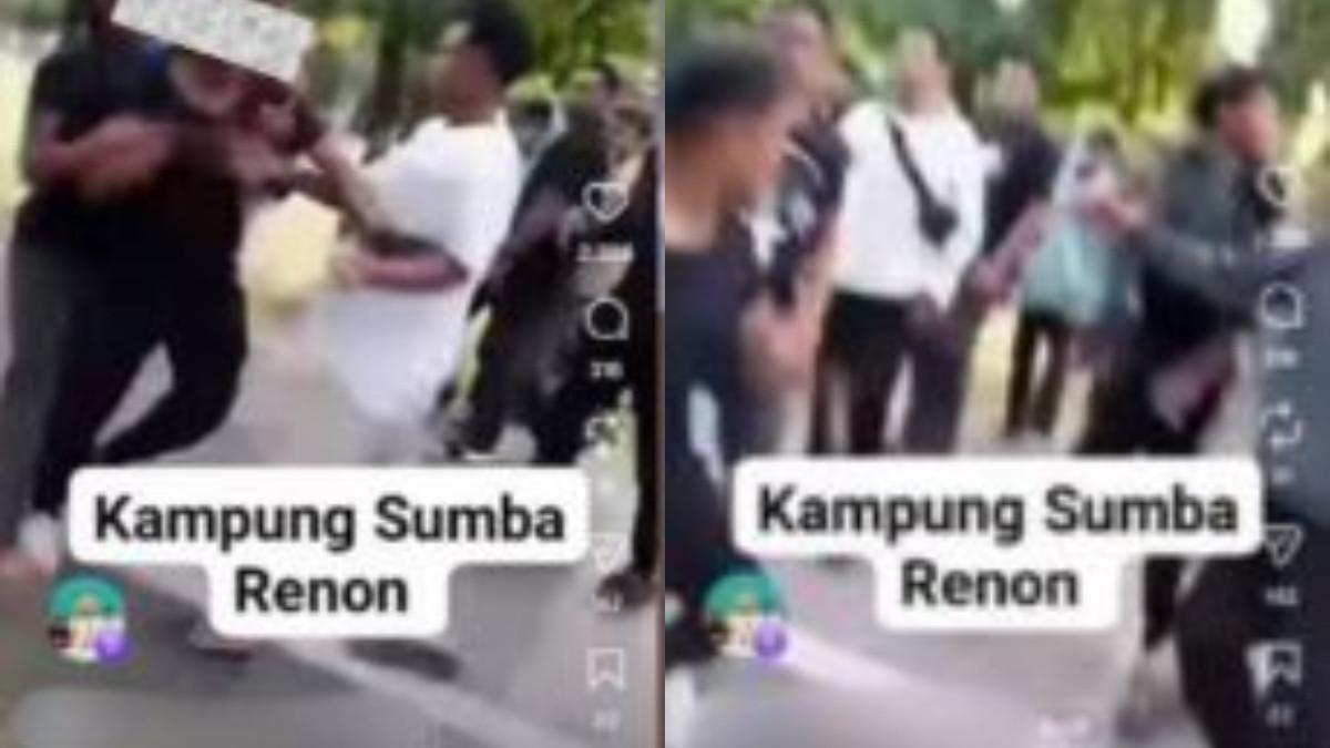 PENGGEROYOKAN DI BALI - Gara-gara sapa mantan yang tidak sengaja ketemu di Denpasar Bali, pria dikeroyok