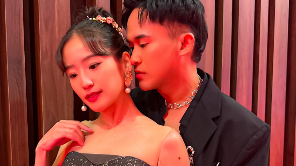 HARUKA DAN ANWAR - Mantan anggota JKT48, Haruka Nakagawa berpose mesra dengan presenter sekaligus komedian Anwar Sanjaya Pigano.