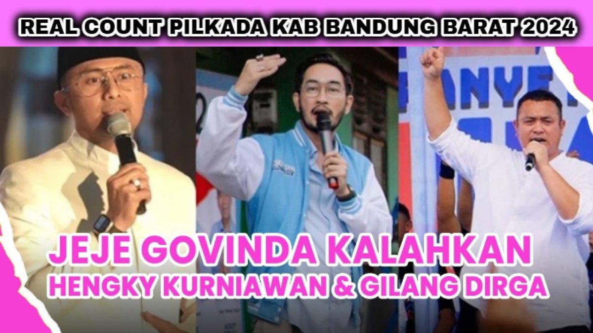 Update Rekapitulasi Pilkada Bandung Barat 2024, Jeje Govinda Ipar Raffi Ahmad Kalahkan Hengky Kurnia