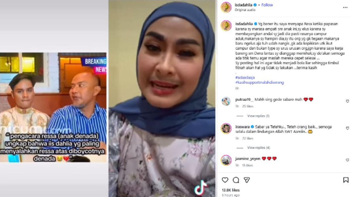 POLEMIK DENADA - Iis Dahlia tak terima disebut mengintimidasi Ressa Rizky Rossano. Ia akhirnya membuat video klarifikasi terkait momen pertemuan.