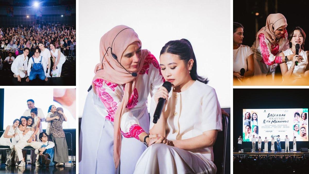 5 Potret Prilly Saat Nangis Bersama Pemeran Film di Acara 'Bolehkah Sekali Saja Kita Menangis'