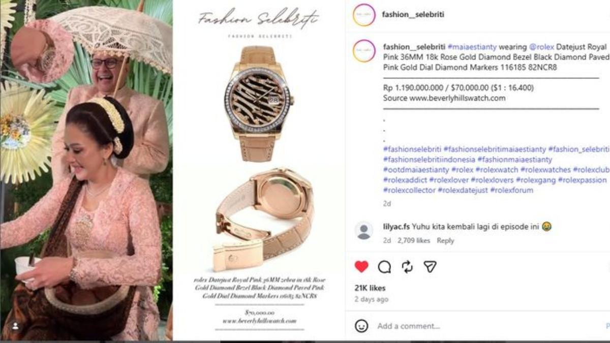 JAM MAIA ESTIANTY - Jam tangan Maia Estianty senilai Rp 2,1 M