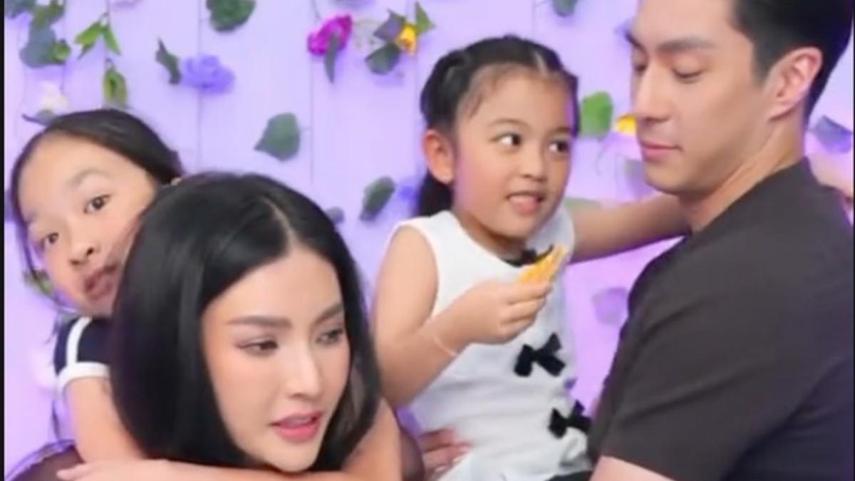 KEDEKATAN GIORGIO DAN THALIA, THANIA - Dalam live jualan Sarwendah terbaru, momen kedekatan Giorgio Antonio dan dua anak Ruben Sarwendah