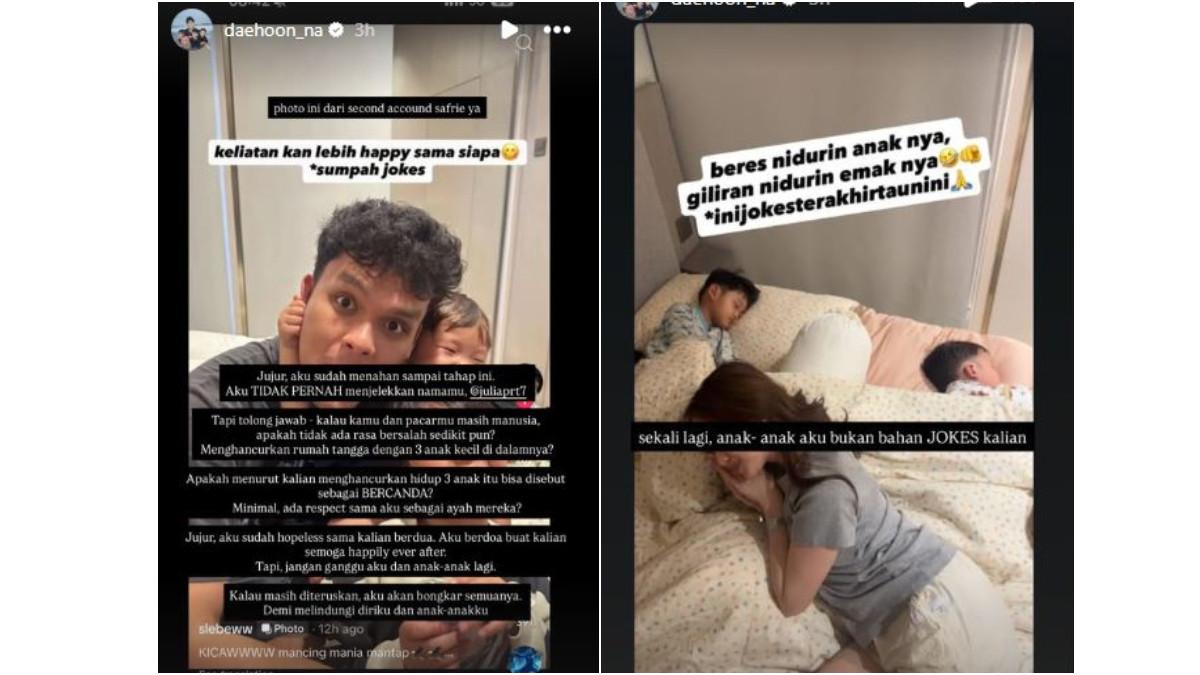 KEMARAHAN NA DAEHOON - Kemarahan Na Daehoon memuncak, Safrie foto bareng anak-anaknya di kasur,
