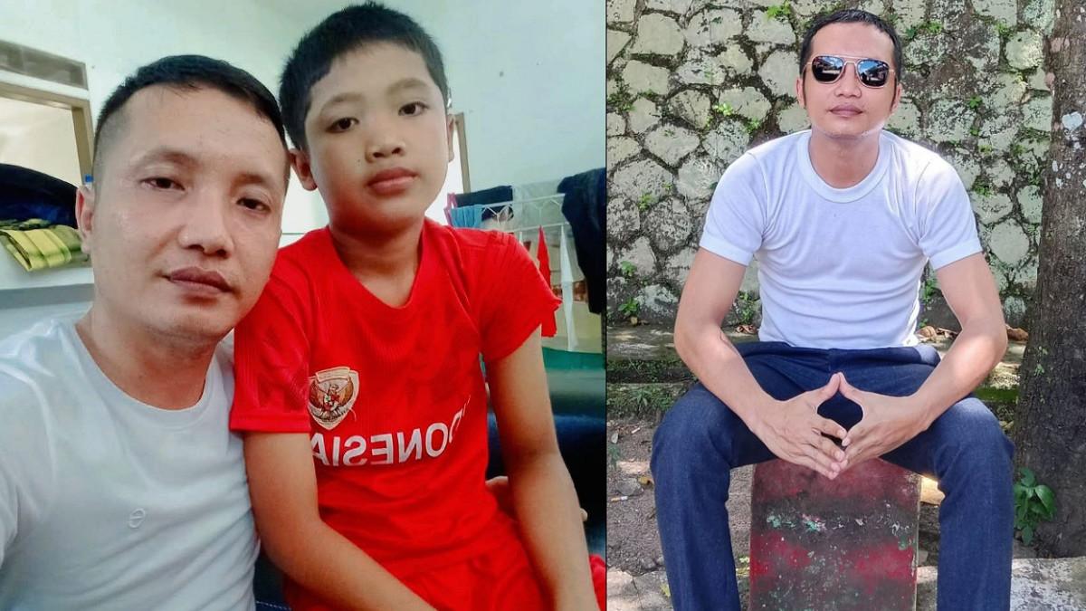 KASUS ANAK MENINGGAL - Kolase potret Iwan Satibi bersama Nizam diambil dari Facebook