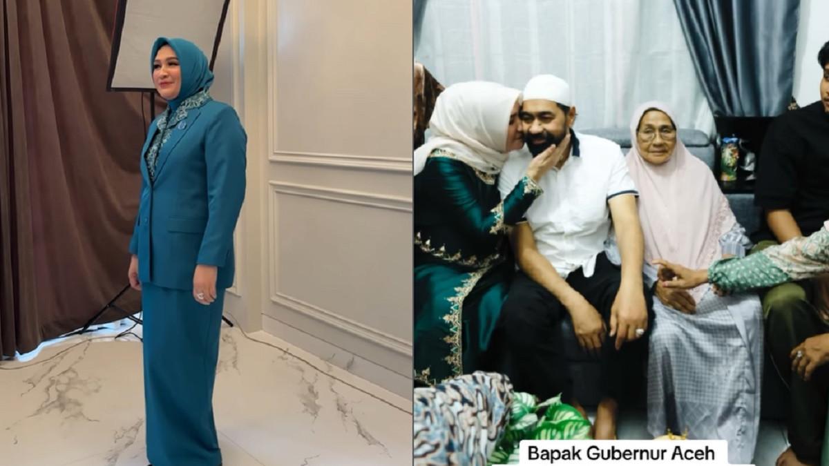 ISTRI MUZAKIR MANAF - Kolase potret Marlina Usman alias Kak Na, istri Mualem