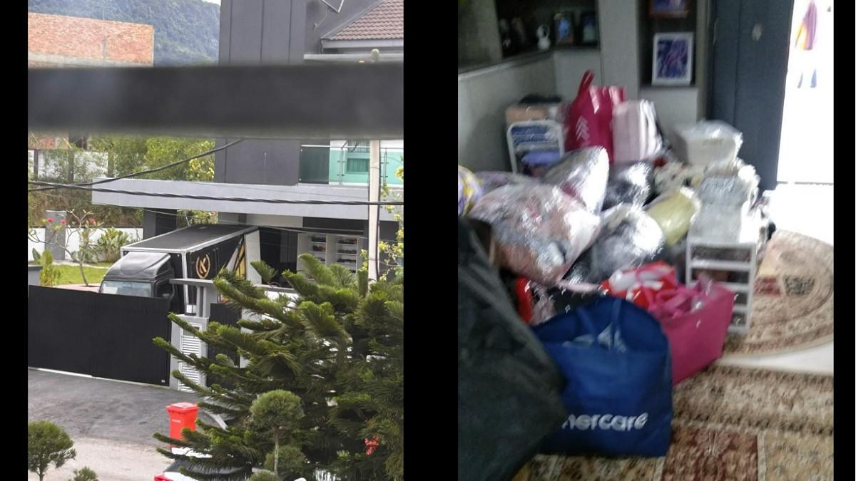 ISTRI AKTOR DIUSIR - Kolase potret barang dokter Fie yang dikeluarkan paksa dari rumah