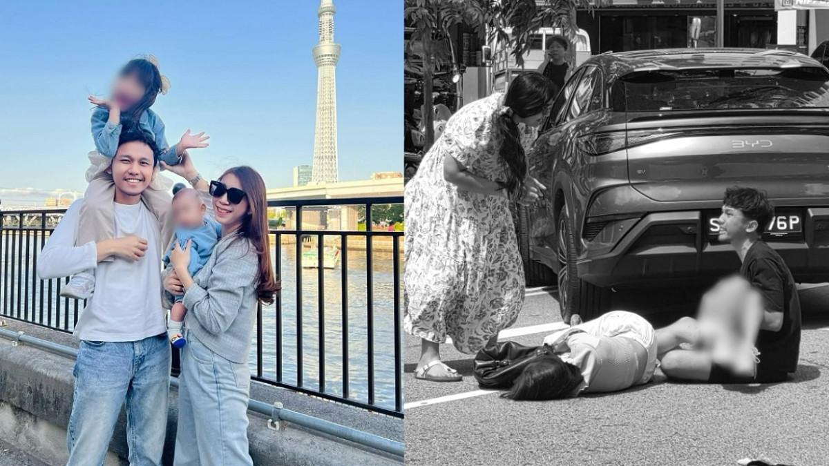 KECELAKAAN WNI DI SINGAPURA - Kolase potret kecelakaan WNI di Singapura dan sosok Ashar ayah korban