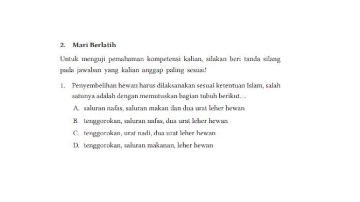 Kunci Jawaban PAI Kelas 9 SMP Kurikulum Merdeka Halaman 110-114, Bab 3: Uji Kompetansi 2