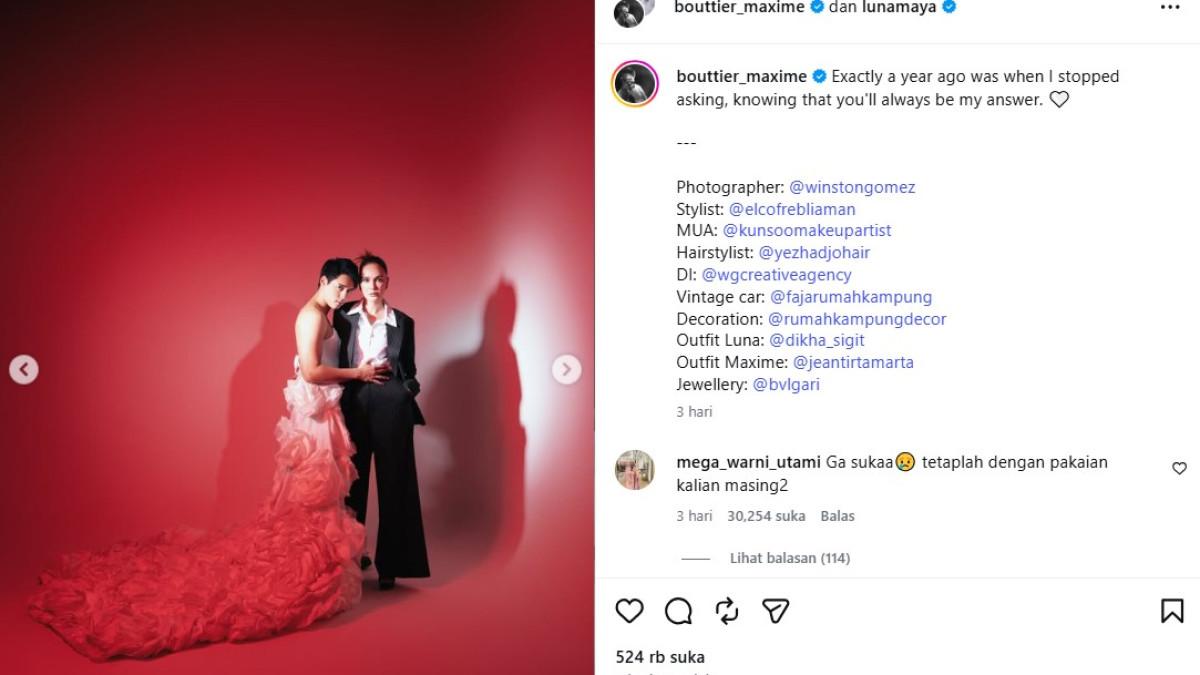 TANGGAPAN LUNA MAYA - Luna Maya Buka Suara soal Foto Anniversary dengan Maxime Bouttier.