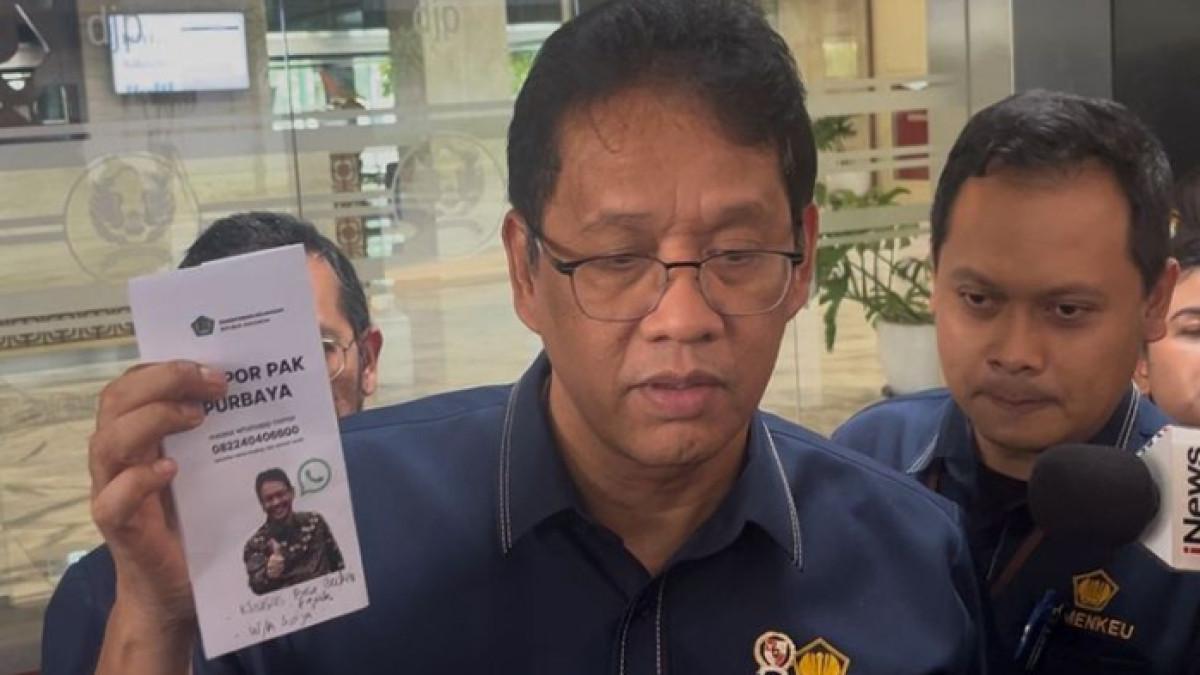 LAPOR PAK PURBAYA - Menteri Keuangan Purbaya Yudhi Sadewa saat ditemui di Kantor Pusat Ditjen Pajak, Jakarta, Rabu (15/10/2025).