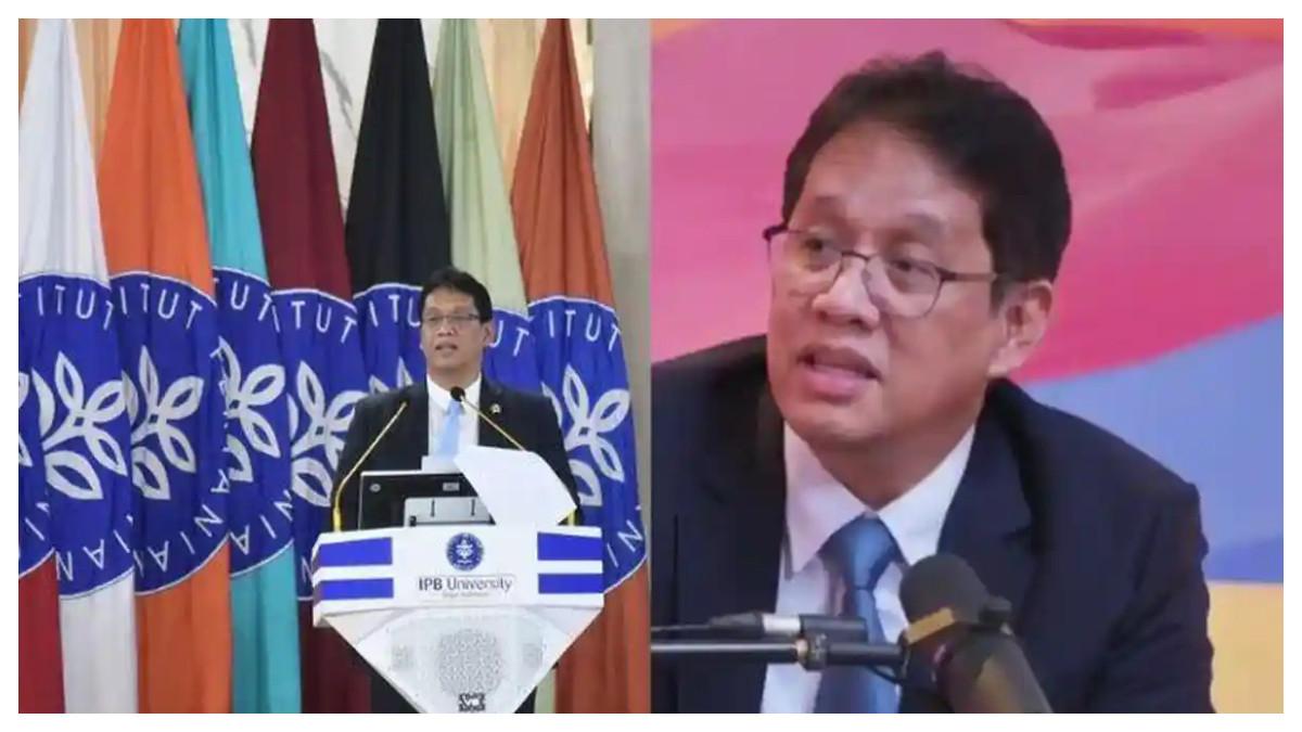 (kiri ke kanan) Menteri Keuangan RI Purbaya Yudhi Sadewa saat mengisi kuliah umum di IPB University Dramaga, Kabupaten Bogor, Jumat (21/11/2025). Purbaya saat jadi narasumber