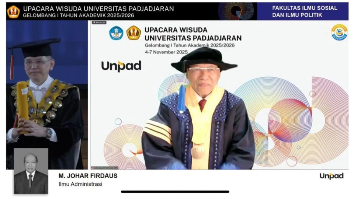 Muhammad Johar Firdaus, wisudawan terbaik S3 Unpad dengan usia 71 tahun.
