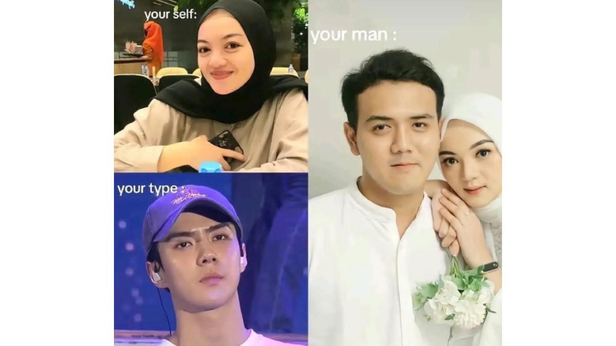 PACAR MIRIP ARTIS - Potret wanita pamer pacar mirip dengan Oh Se-hun. Foto diolah pada 1 Agustus 2025.
