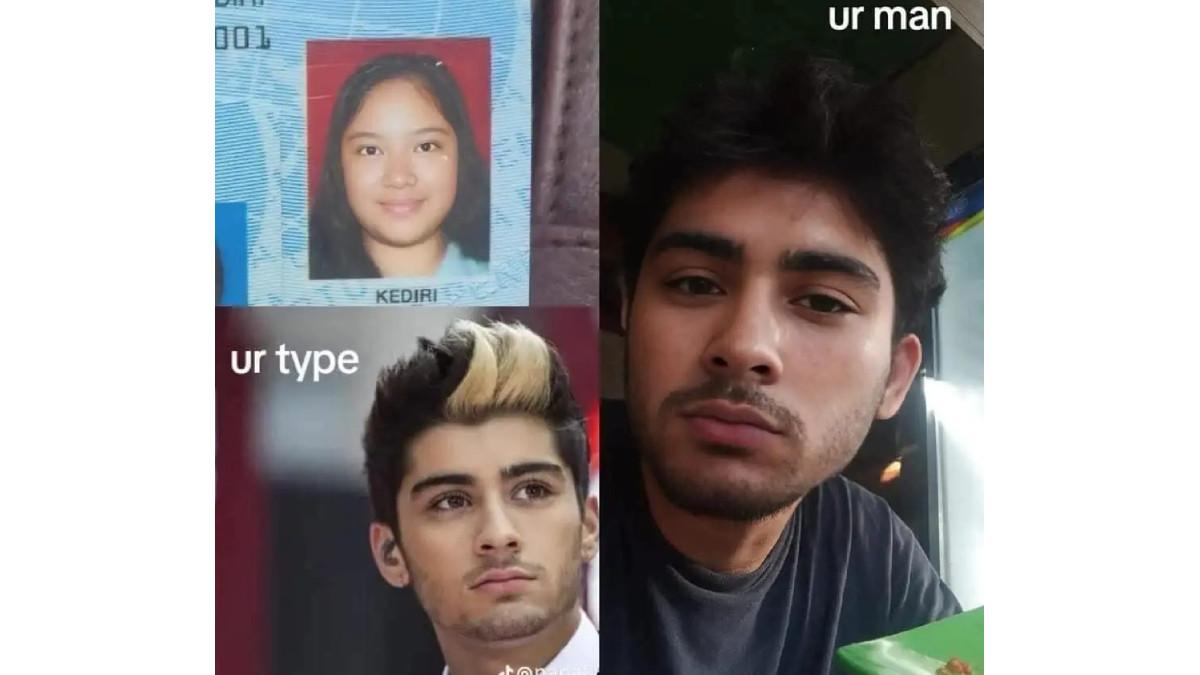 PACAR MIRIP ARTIS - Potret wanita pamer pacar mirip dengan Zayn Malik. Foto diolah pada 1 Agustus 2025.