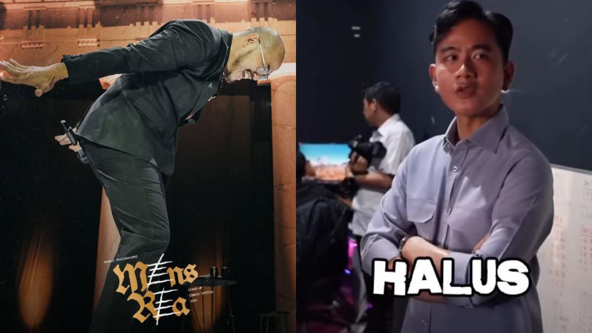 PANDJI DAN GIBRAN -  Special Show berjudul 'Mens Rea' dari Komika Pandji Pragiwaksono ada nama Gibran disebut, inikah balasan sang wapres?