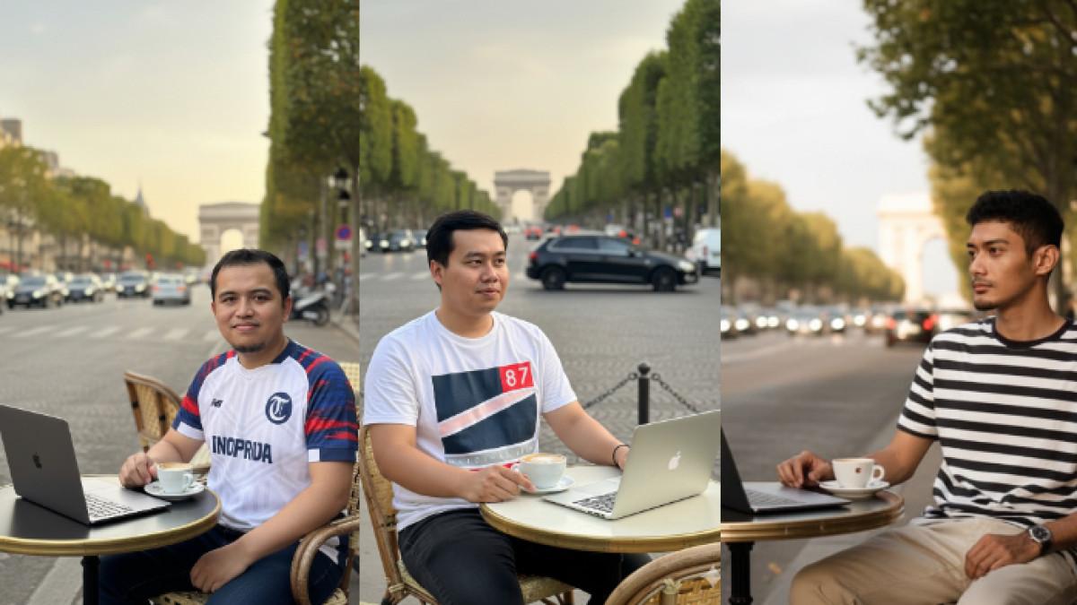 Impian Foto di Paris Cafe Champs Elysees Kini Terwujud, Edit Foto Pakai Gemini AI, Ini Caranya
