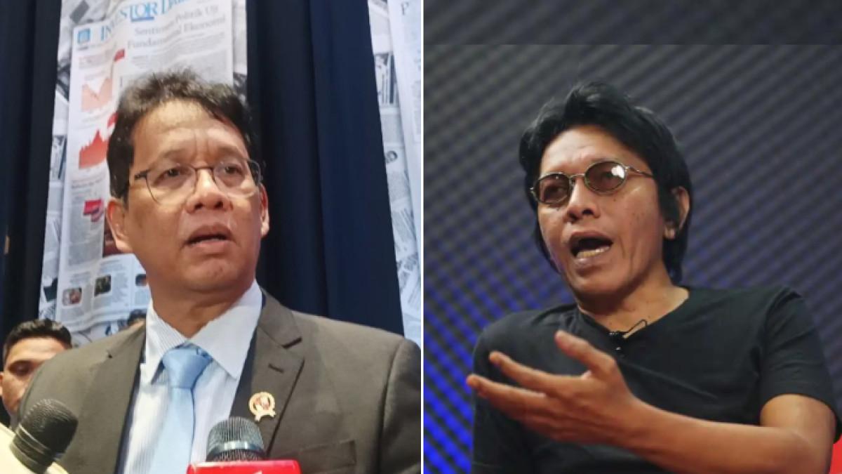 PURBAYA VS ADIAN - Menteri Keuangan Purbaya Yudhi Sadewa di Jakarta, Kamis (9/10/2025). Adian Napitupulu di Studio Newsroom Tribun Network, Jakarta, Kamis (10/8/2023).