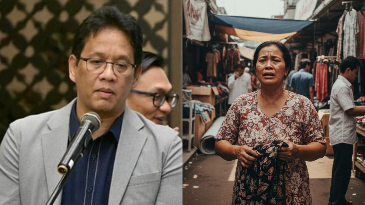 PEDAGANG PASAR SENEN - Para pedagang di Pasar Senen gelisah soal kebijakan Menkeu Purbaya yang akan memberlakukan denda bagi pelaku impor pakaian bekas ilegal.