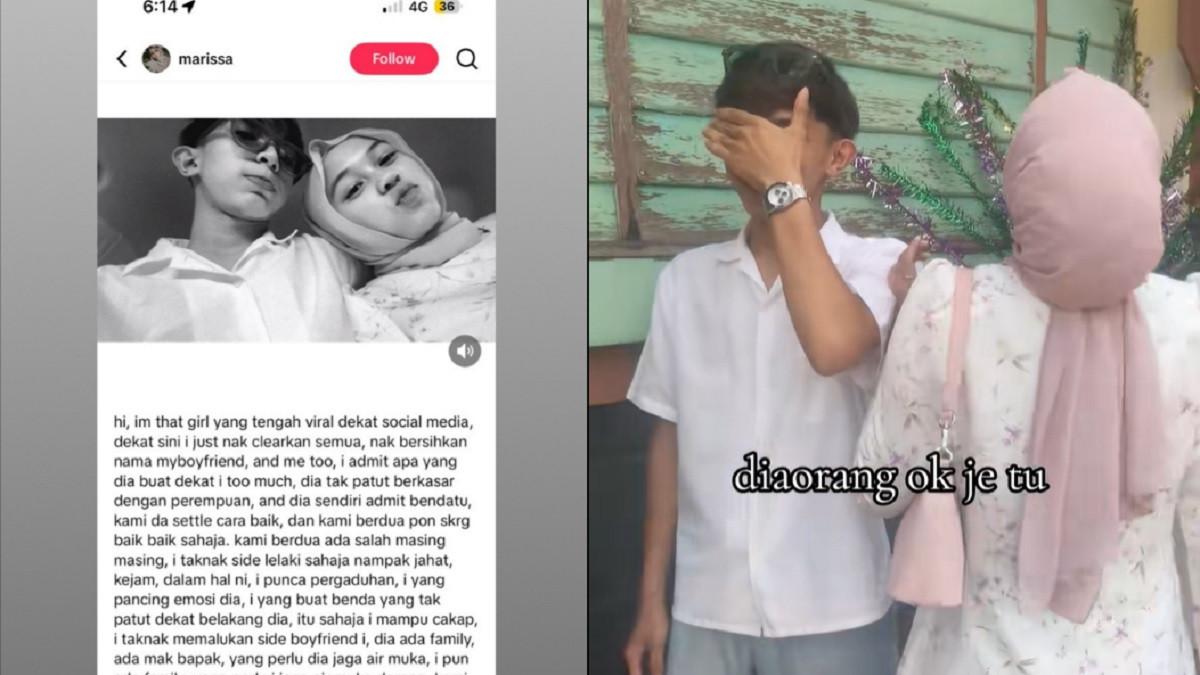 VIRAL PASANGAN RIBUT - Pembelaan Marissa untuk pacar setelah videonya didorong sampai jatuh viral