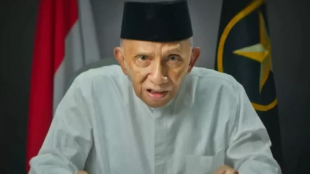 VIDEO AMIEN RAIS HILANG - Amien Rais saat menyampaikan pernyataan dalam sebuah video yang sempat viral dan menyinggung Presiden Prabowo Subianto serta Seskab Teddy Indra Wijaya sebelum akhirnya menghilang dari YouTube.