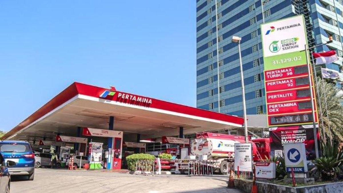 KORUPSI MINYAK MENTAH - Foto Ilustrasi SPBU Pertamina. Pertamina tepis isu Pertalite dioplos menjadi Pertamax.