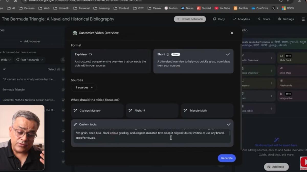Pilih Format Shorts pada Video Overview