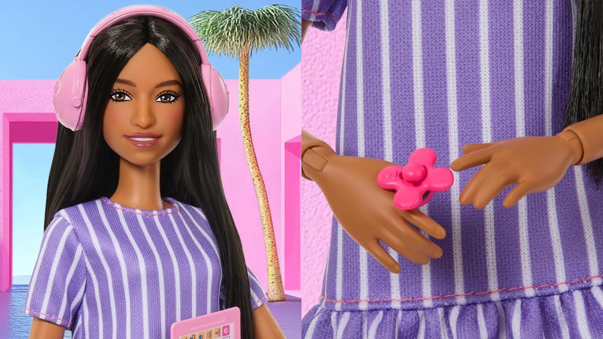 BARBIE AUTISITIK - Representasi Barbie autistik didesain sedikit menoleh ke samping, kebiasaan sebagian individu autistik menghindari kontak mata secara langsung.