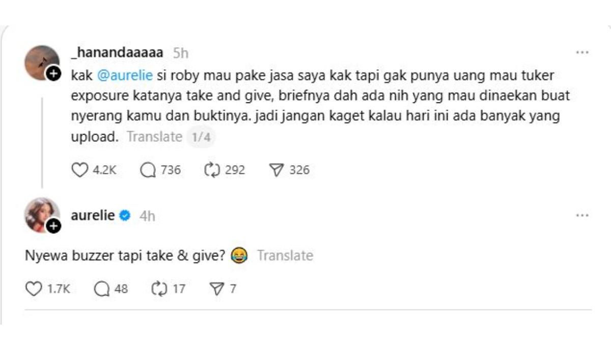 BUZZER ROBY TREMONTI - Roby Tremonti diduga pakai buzzer di media sosial, Aurelie kaget