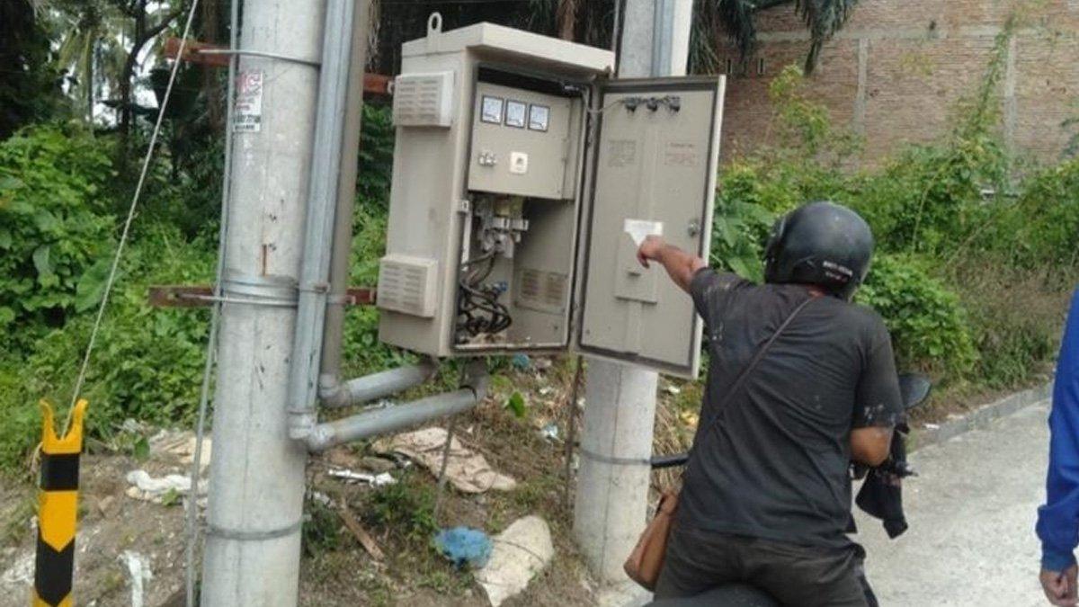 Potret Gardu PLN UP3 Pematangsiantar di Jalan Sibatu batu, Kota Pematangsiantar, Provinsi Sumatera Utara. 