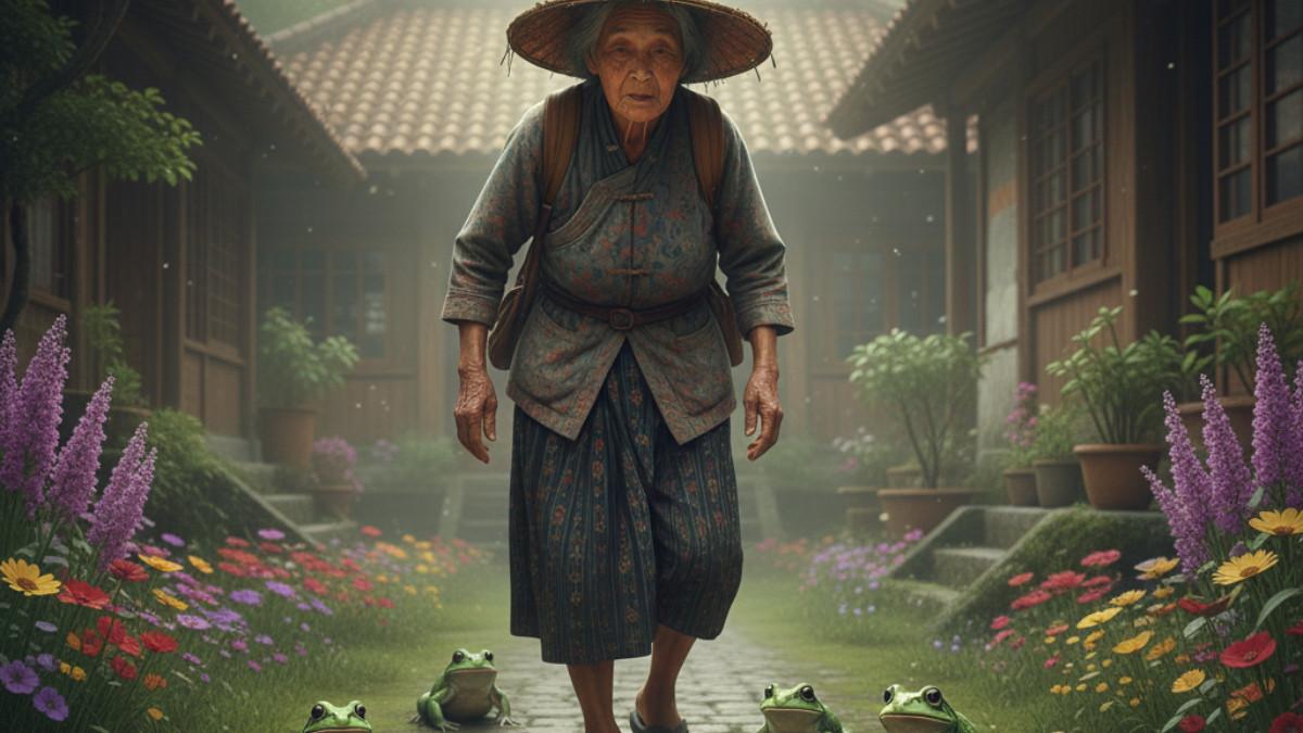 Seorang wanita lanjut usia di Tiongkok, China menempuh pengobatan alternatif dengan cara menelan 8 ekor katak hidup-hidup.