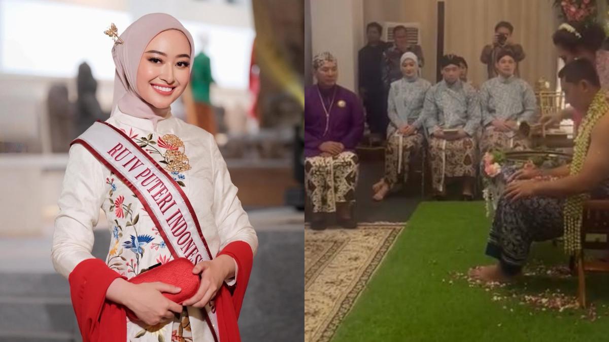 KELUARGA CENDANA - Sosok cantik Puteri Modiyanti anak dari Sandy Harun , terlihat di momen siraman Darma Mangkuluhur Hutomo.