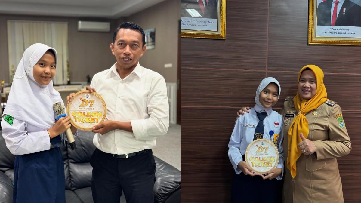 SYAQIRAH DA 7 - Syaqirah, kontestan muda asal Sidrap, harus merelakan mimpinya terhenti setelah resmi tersenggol dari kompetisi Dangdut Academy 7.