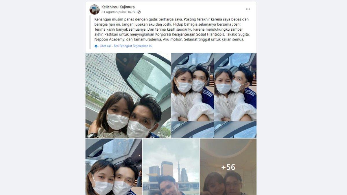 SOSOK Joshi Putri Pelajar Indonesia Dibunuh Pacar Jepang, Unggahan Terakhir Pelaku Pamer Foto Mesra