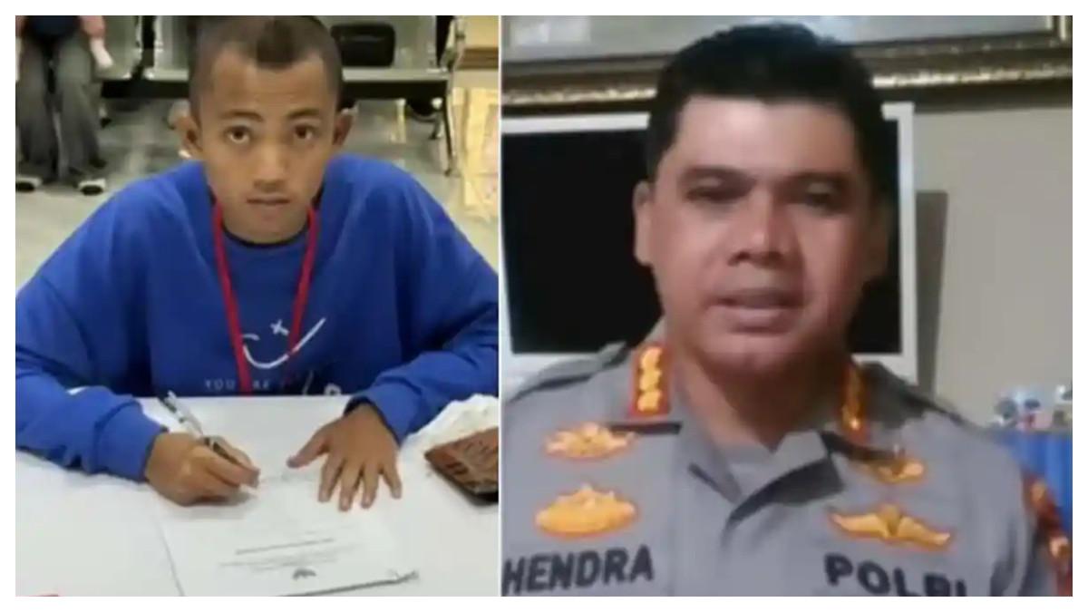 VIRAL KORBAN TPPO: Ternyata pesepakbola asal Bandung yang viral bukanlah korban TPPO di Kamboja. Kebohongan Rizki Nurfadhilah (kiri) dibongkar Kabid Humas Polda Jabar Kombes Hendra Rochmawan (kanan).